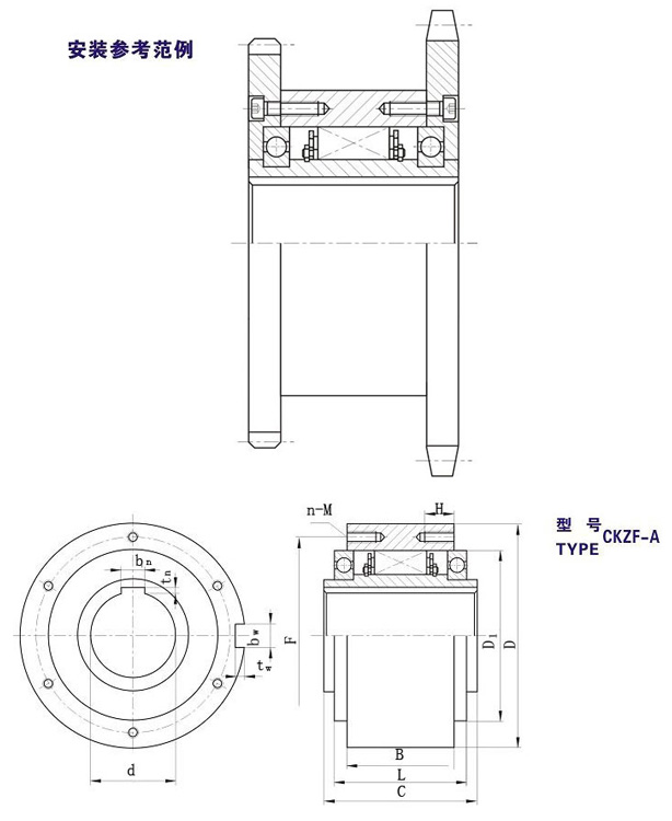 CKZF-A單向逆止器結構圖 CKZF-A單向逆止器結構圖